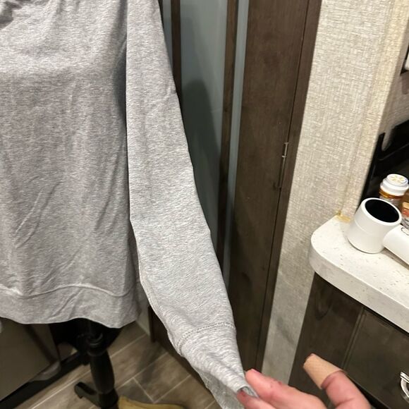 Nike Gray Off-Shoulder Sweatshirt - Picture 3 of 5